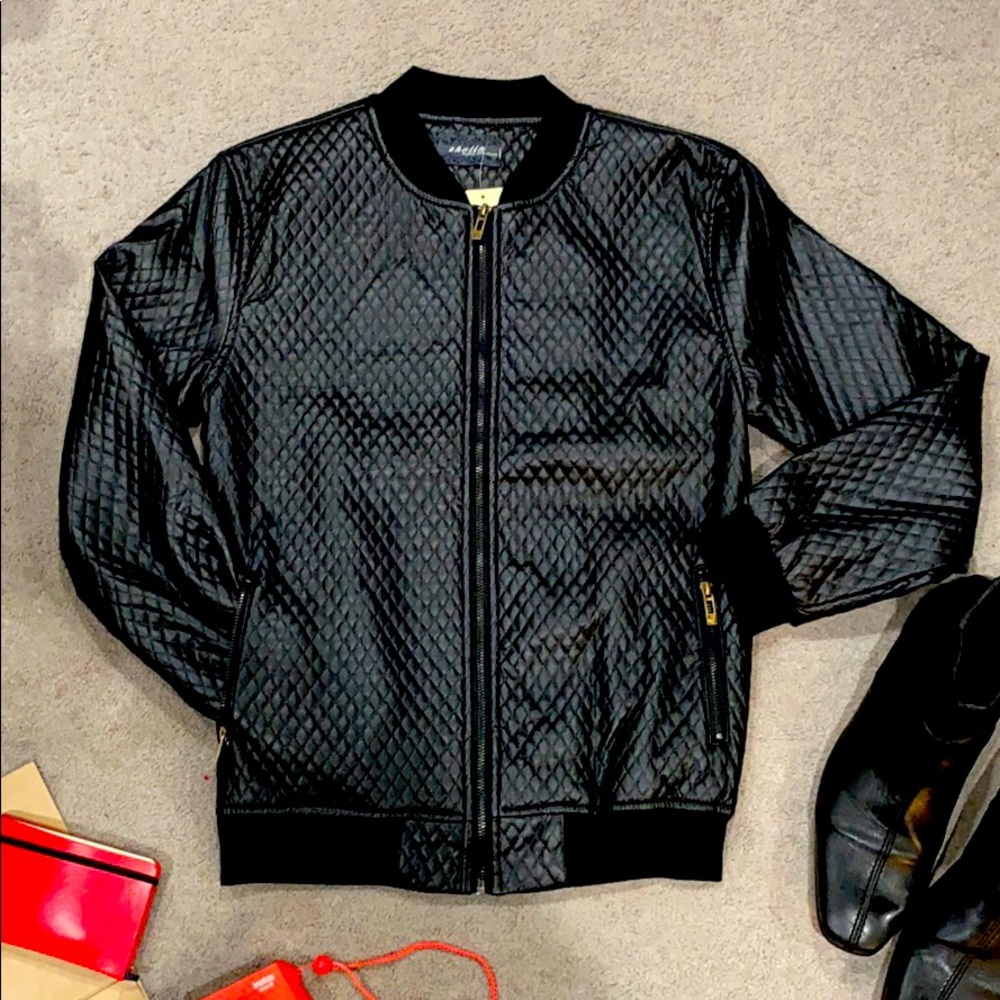 Faux leather black jacket